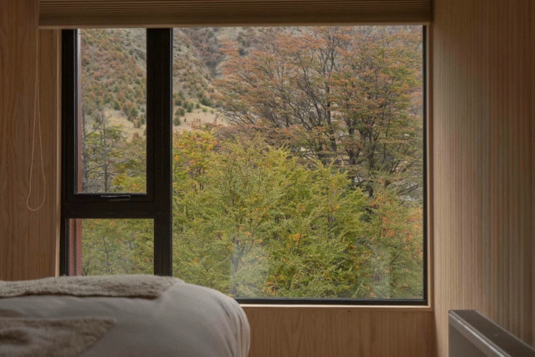 Window view at Torres del Paine Conservation Reserve