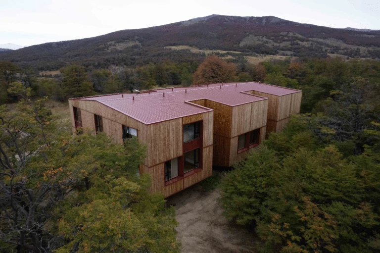Modern lodge at Torres del Paine Conservation Reserve